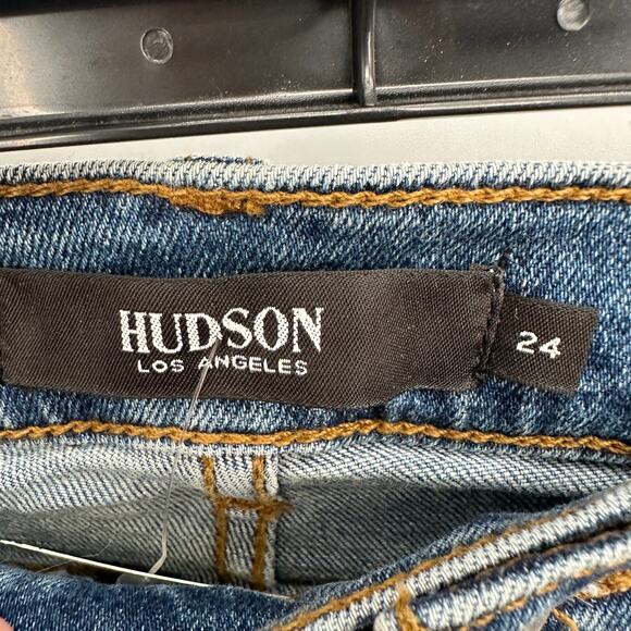 HUDSON NWT Nico Midrise Super Skinny Denim Jeans in Roses Wash // 00 - Picture 5 of 14